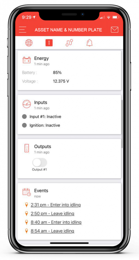 fleet tracking energy inputs and outputs