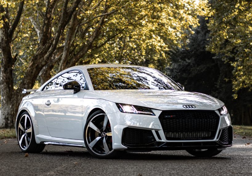 white audi car